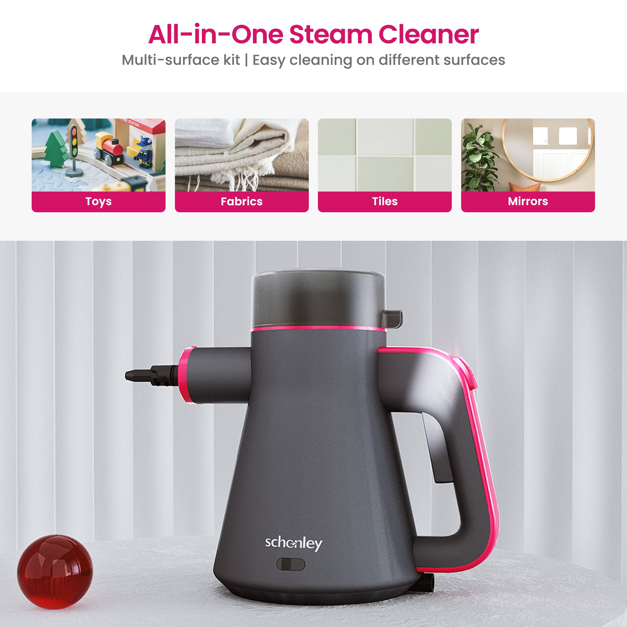 Schenley Hera Steam Cleaner SLGCSC064 | Powerful Multi-Purpose Steamer